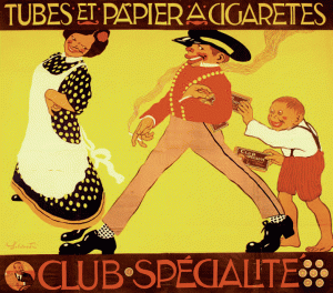 TULLIO SILVESTRI, Club Spécialité. Tubes et papier à cigarettes, manifesto per la ditta Modiano 1913 [Trieste] - cromolitografia.