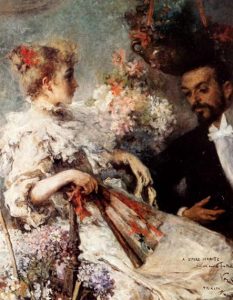Umberto Veruda, Ritratto di Svevo con la sorella Ortensia, 1892 [Trieste] - Olio su tela - Collezione privata